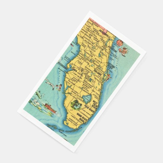  Florida Map Guest Towels Serviette (Ecke)