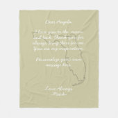 Florida Map handgeschriebener Liebe oder Nachricht Fleecedecke (Vorderseite)