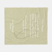 Florida Map handgeschriebener Liebe oder Nachricht Fleecedecke (Vorderseite (Horizontal))
