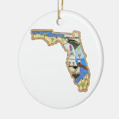 Florida Map Jacksonville Miami Tampa Key West Keramik Ornament (Links)