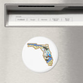 Florida Map Jacksonville Miami Tampa Key West Magnet (In Situ (Geschirrspüler))