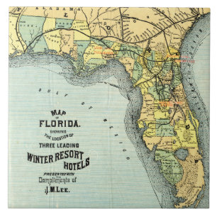 Florida Map Keramik Tile Fliese