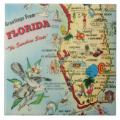 Florida Map Keramik Tile Fliese (Vorderseite)