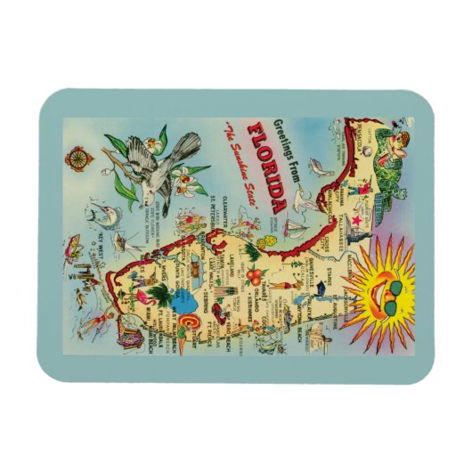 Florida Map Magnet (Horizontal)