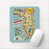 Florida Map Mouse Pad Mousepad (Mit Mouse)