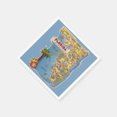 Florida Map Napkins Serviette (Ecke)