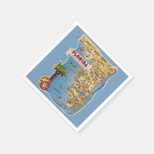 Florida Map Napkins Serviette (Ecke)