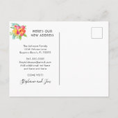 Florida Map Ocean Waves Neue Adresse Ankündigungspostkarte (Rückseite)