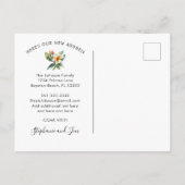 Florida Map Ocean Waves New Zuhause Ankündigungspostkarte (Rückseite)