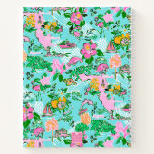 Florida Map Preppy Palm Beach Pattern Mit Monogram Notizblock (Rückseite)