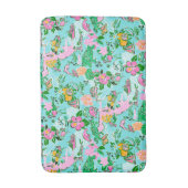 Florida Map Preppy Palm Beach Pattern Print Badematte (Vorderseite Vertikal)