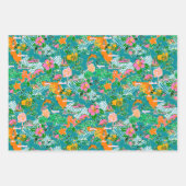 Florida Map Preppy Palm Beach Pattern Print Geschenkpapier Set (Vorderseite 3)