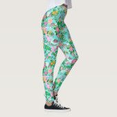 Florida Map Preppy Palm Beach Pattern Print Leggings (Rechts)