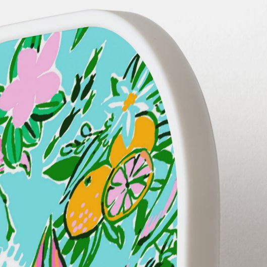 Florida Map Preppy Palm Beach Pattern Print Pickleball Schläger (Linke Seite)