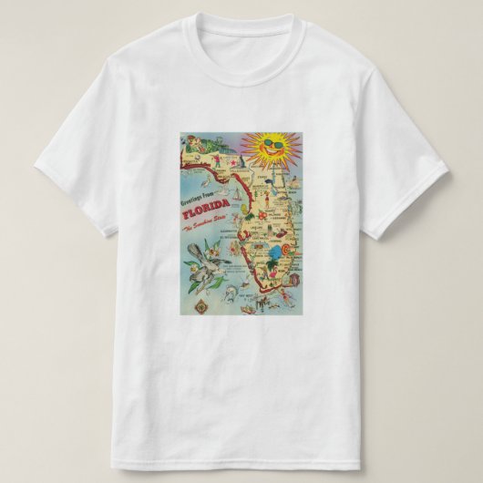 Florida Map T Shirt (Design vorne)