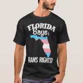 Florida Map Trans Pride Flag T-Shirt (Vorderseite)