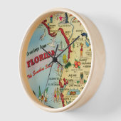 Florida Map Wall Clock Uhr (Winkel)