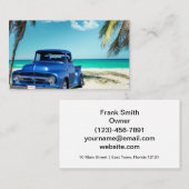 Florida Mechanic Classic Car Business Card Visitenkarte (Vorne/Hinten)