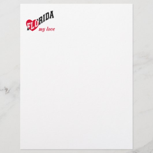 Florida meine Liebe Briefbogen (Vorderseite)