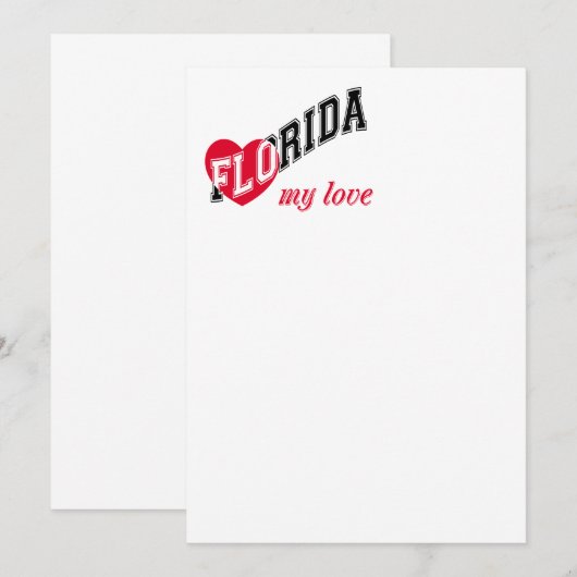 Florida meine Liebe Einladung (Vorne/Hinten)