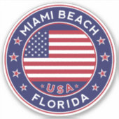 Florida, Miami Beach Aufkleber (Vorderseite)