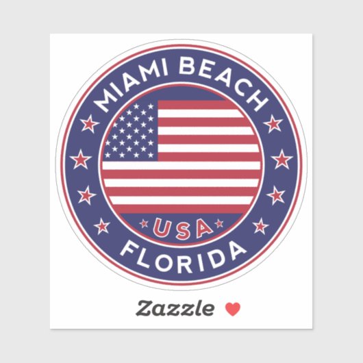 Florida, Miami Beach Aufkleber (Blatt)