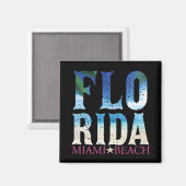 Florida, Miami Beach Magnet (Vorderseite/Rückseite)