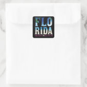 Florida, Miami Beach Quadratischer Aufkleber (Tasche)