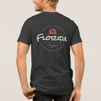 Florida Miami Beach Retro Sonnenuntergang Palme Tr Tri-Blend Shirt