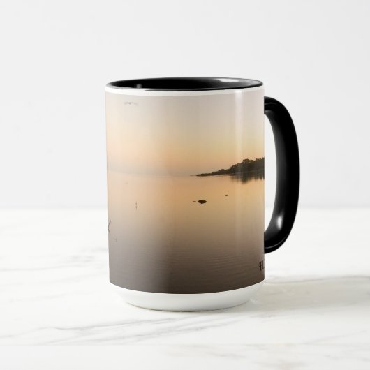 Florida Mirror Still Ocean Sunrise Natural Foto Tasse (VorderseiteRechts)