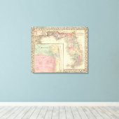 Florida, Mobile Karte von Mitchell Leinwanddruck (Insitu (Holzboden))