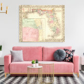 Florida, Mobile Karte von Mitchell Leinwanddruck (Insitu (Wohnzimmer))