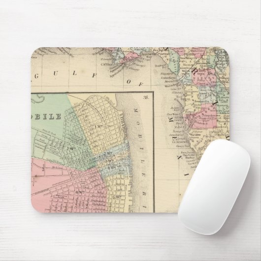 Florida, Mobile Karte von Mitchell Mousepad (Mit Mouse)