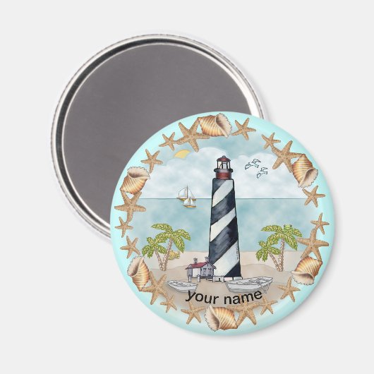 Florida Muscheln Leuchtturmmagnet Magnet (Vorderseite/Rückseite)