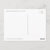 Florida Nachtblitz Wolken Postkarte (Rückseite)