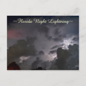 Florida Nachtblitz Wolken Postkarte (Vorderseite)