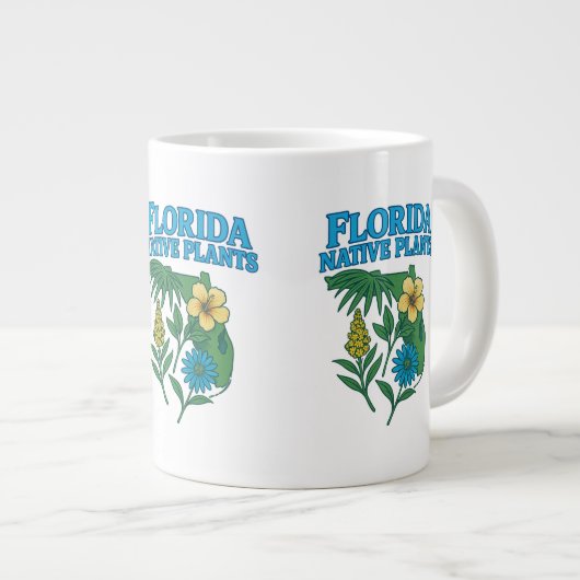 Florida Native Pflanze Jumbo-Tasse (Vorderseite Rechts)