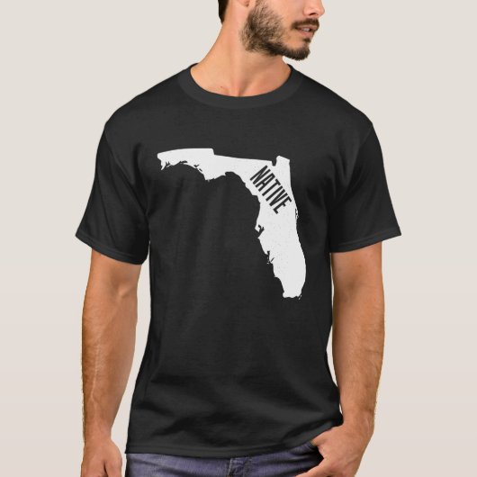 Florida Native Zuhause Pride Staat Kontur Summer T T-Shirt (Vorderseite)