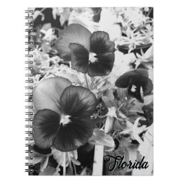 Florida Nature Foto Artistic Monochrome Pansy Notizblock
