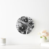 Florida Nature Foto Artistic Monochrome Pansy Runde Wanduhr (Zuhause)