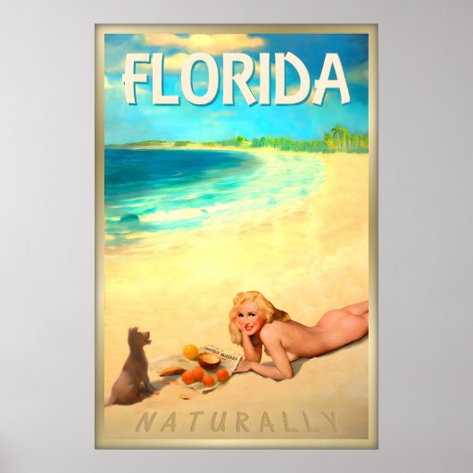 FLORIDA Natürlich MARILYN MONROE Beach Pin U Poster (Vorne)