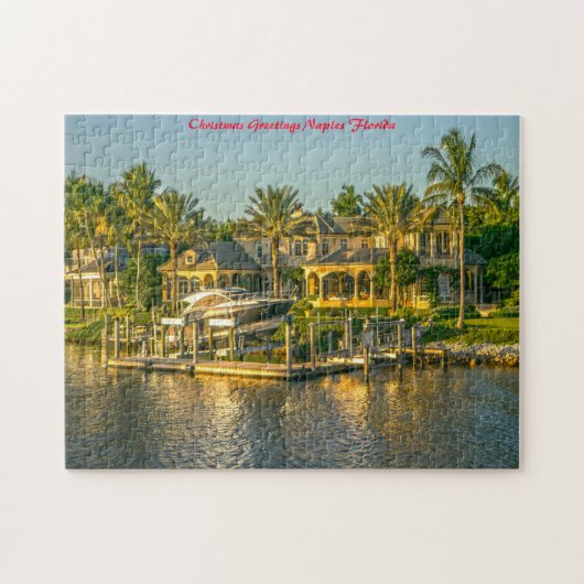 Florida Neapel Küste.Weihnachtsgrüße Puzzle (Horizontal)