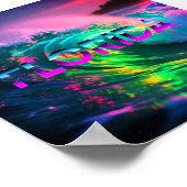 Florida – Neon Wave Vibes Poster (Ecke)