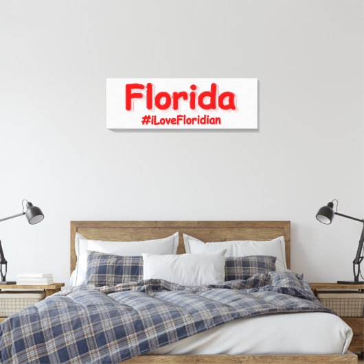 "Florida" Niedliches Design. Jetzt kaufen Leinwanddruck (Insitu (Schlafzimmer))
