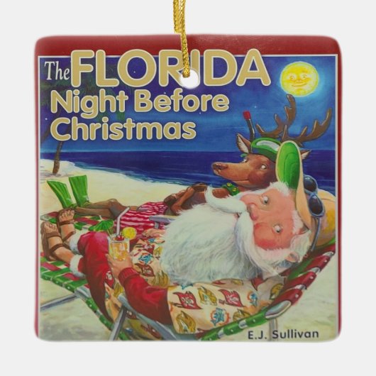 Florida Night Before Christmas Keramik Ornament (Vorderseite)