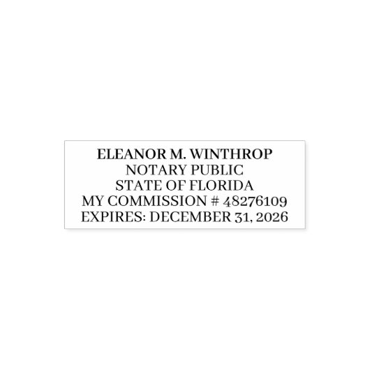 Florida Notary Public  Permastempel (Design)