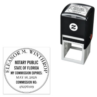Florida Notary Public Round  Permastempel
