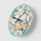 Florida Nurse Runde Wanduhr (Winkel)