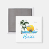 Florida Ocean Sunset Sailing Magnet (Vorderseite/Rückseite)