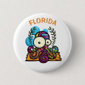 Florida Octopus Button (Vorderseite)